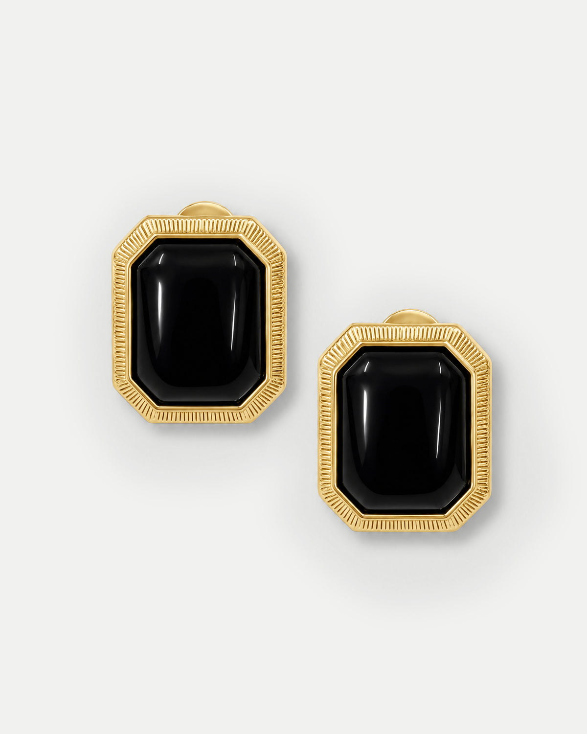Veronica Beard Gold and black geometric statement earrings