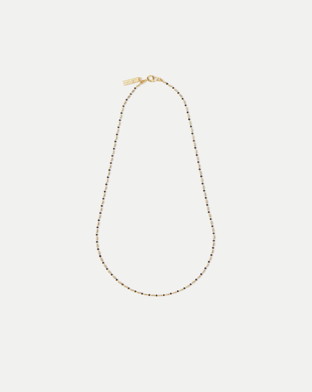 Veronica Beard Enamel Bead Chain Necklace - Black