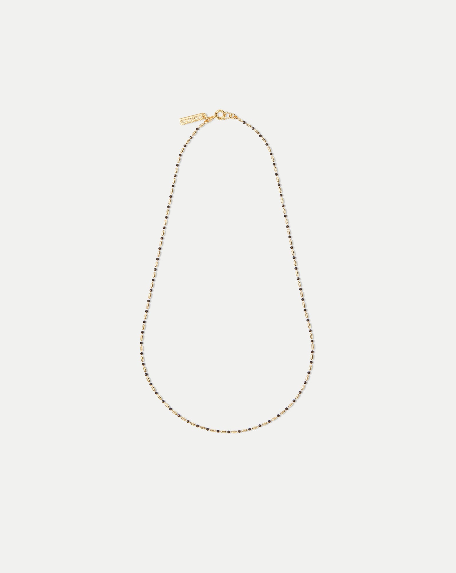 Veronica Beard Enamel Bead Chain Necklace - Black