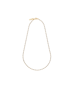 Veronica Beard Enamel Bead Chain Necklace Black