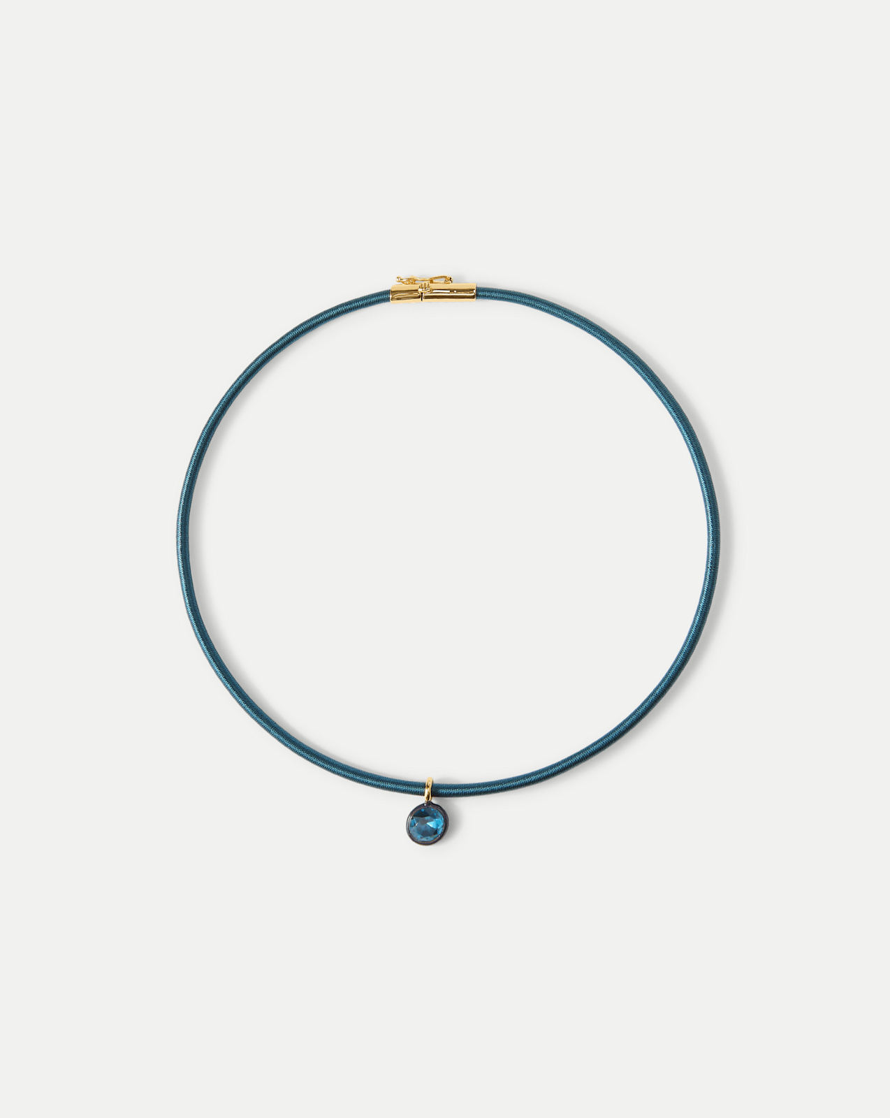 Teal Cord Pendant Necklace