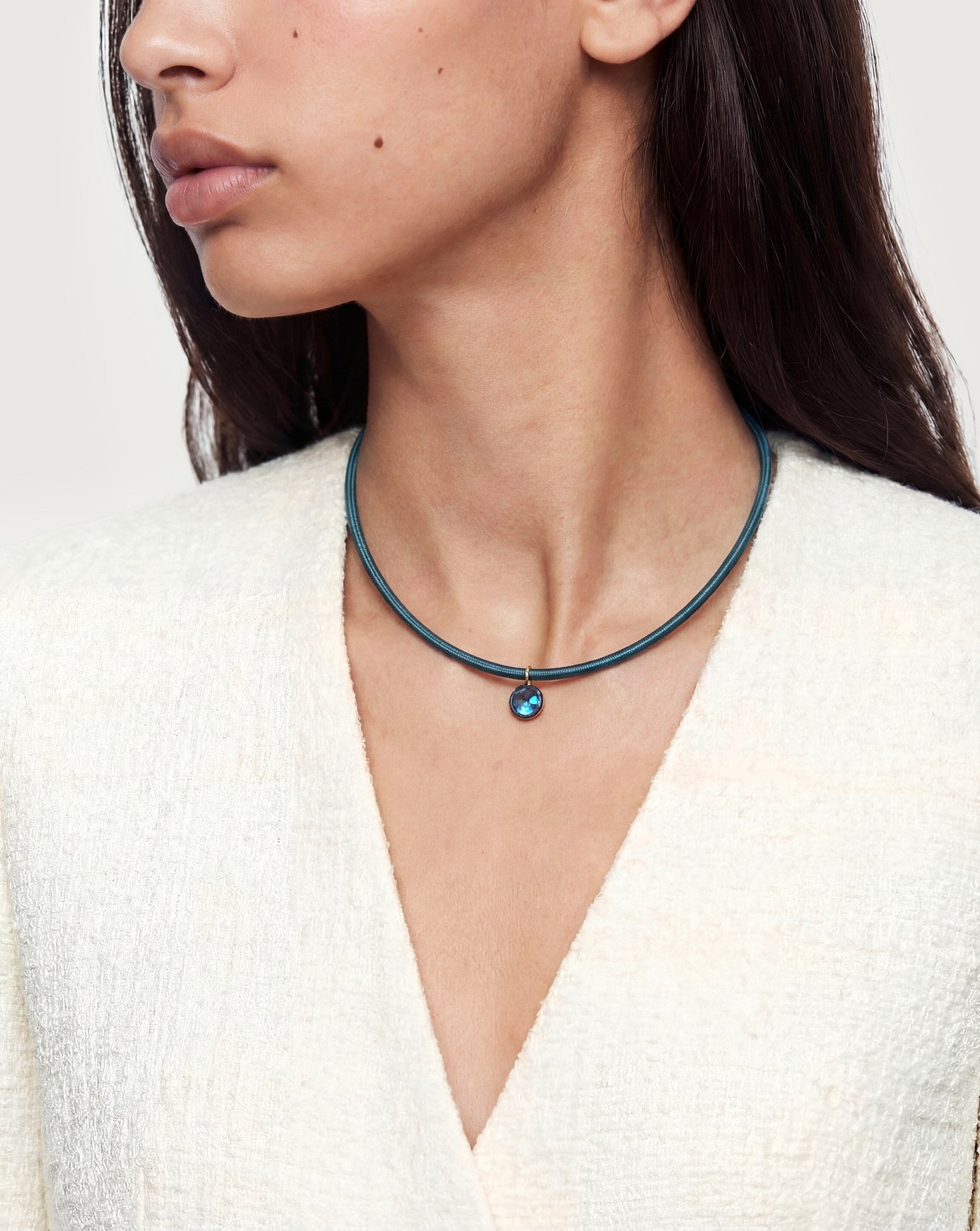 Wool-Cashmere Snood in Medium Heather Grey | Veronica Beard