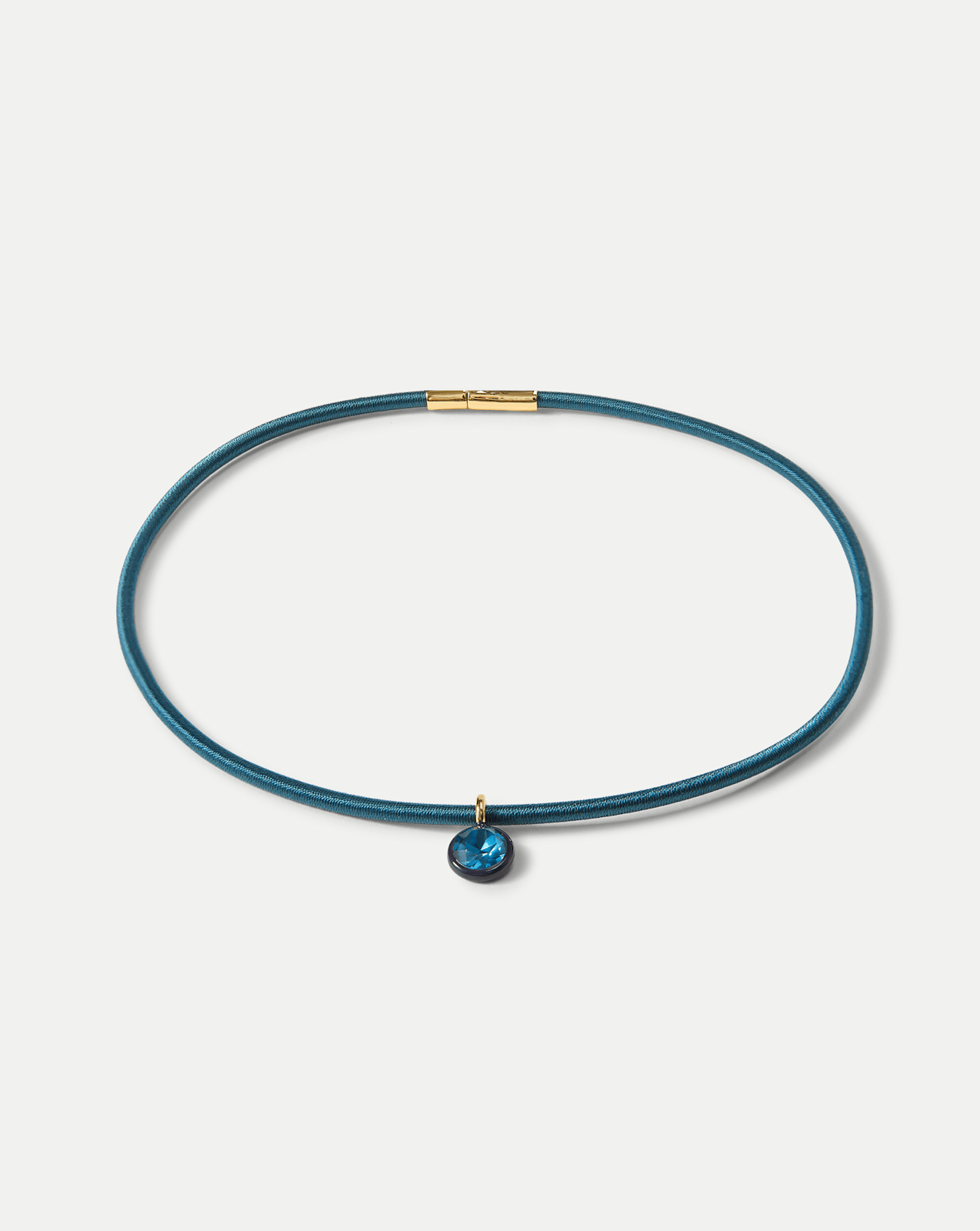 Veronica Beard Teal Cord Pendant Necklace