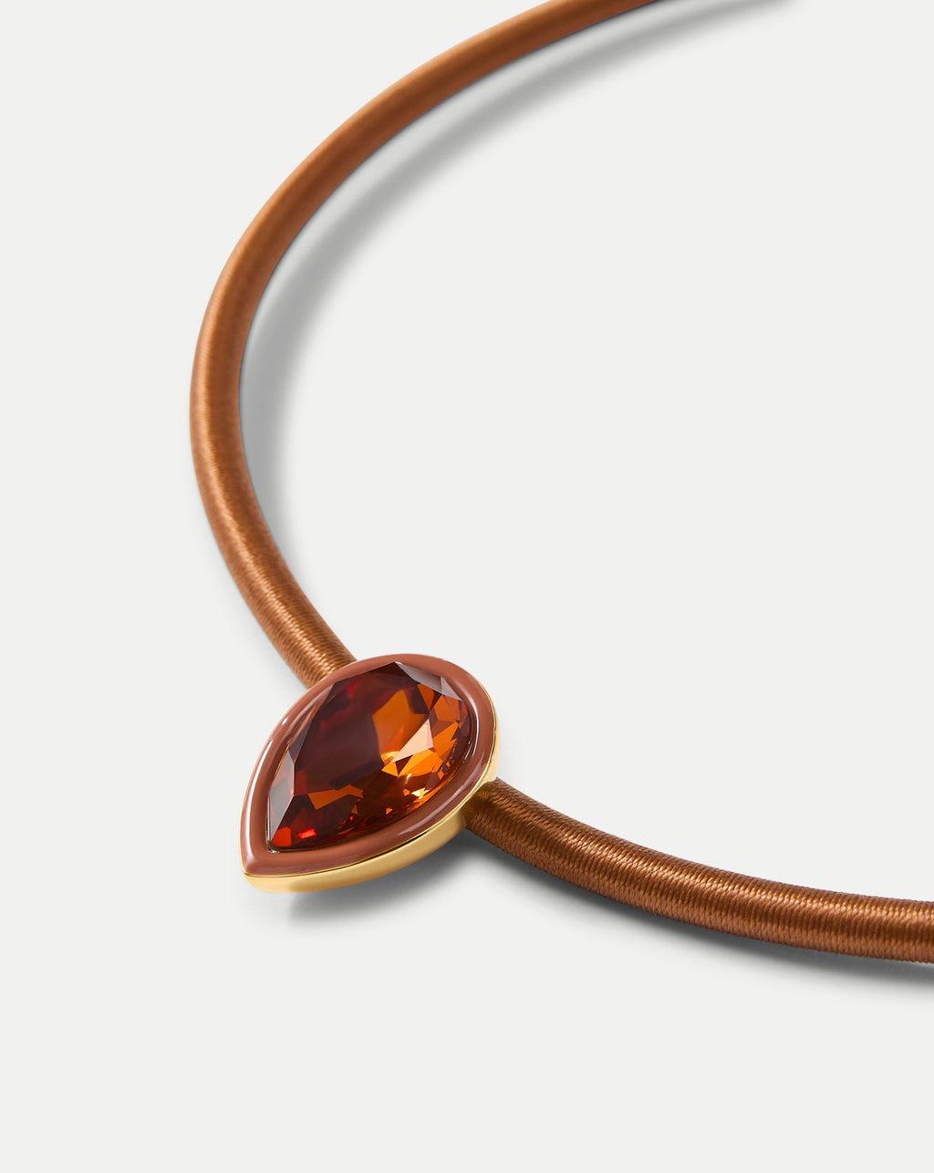 Veronica Beard Brown Cord Pendant Necklace
