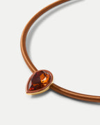 Veronica Beard Brown Cord Pendant Necklace