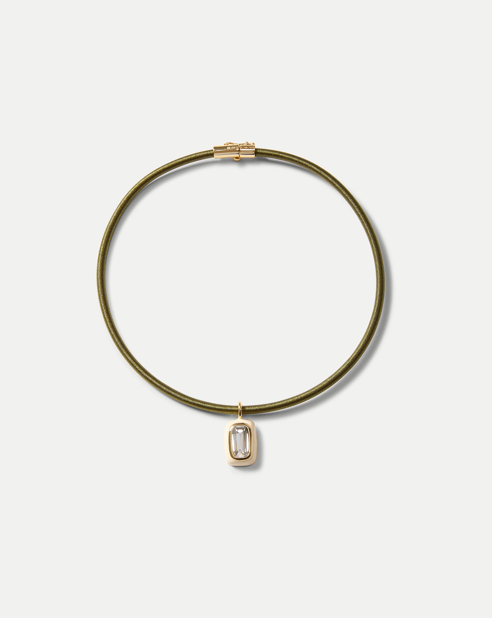 Army Cord Pendant Necklace in Army | Veronica Beard