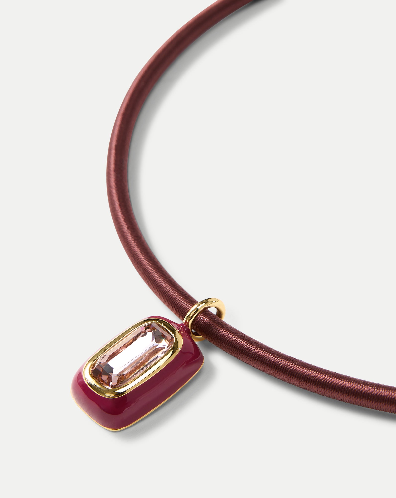 Burgundy Cord Pendant Necklace in Burgundy | Veronica Beard