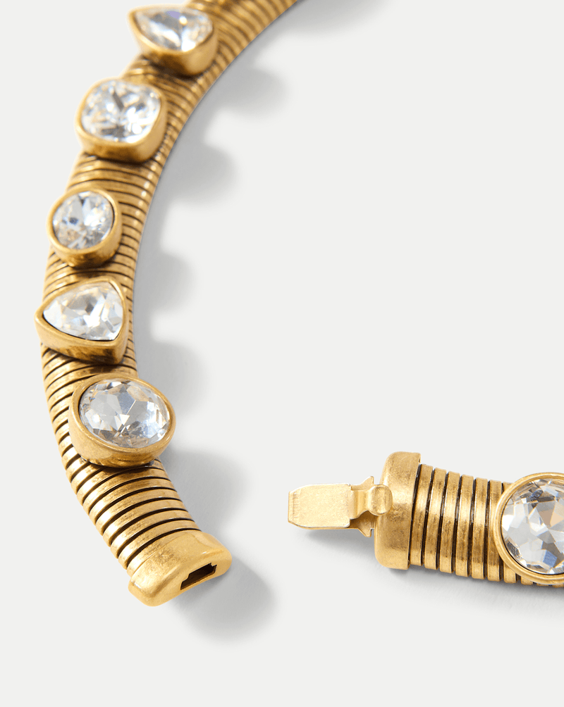 Veronica Beard Crystal Tubogas Collar Necklace