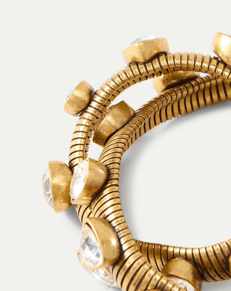 Veronica Beard Crystal Tubogas Collar Necklace