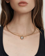 Veronica Beard Gold Snake Chain Pendant Necklace