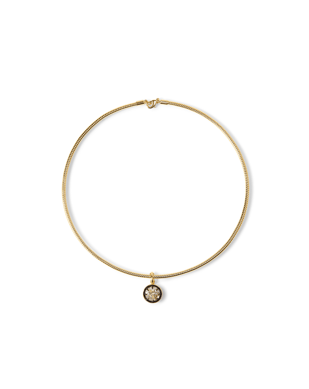 Veronica Beard Gold Snake Chain Pendant Necklace Gold