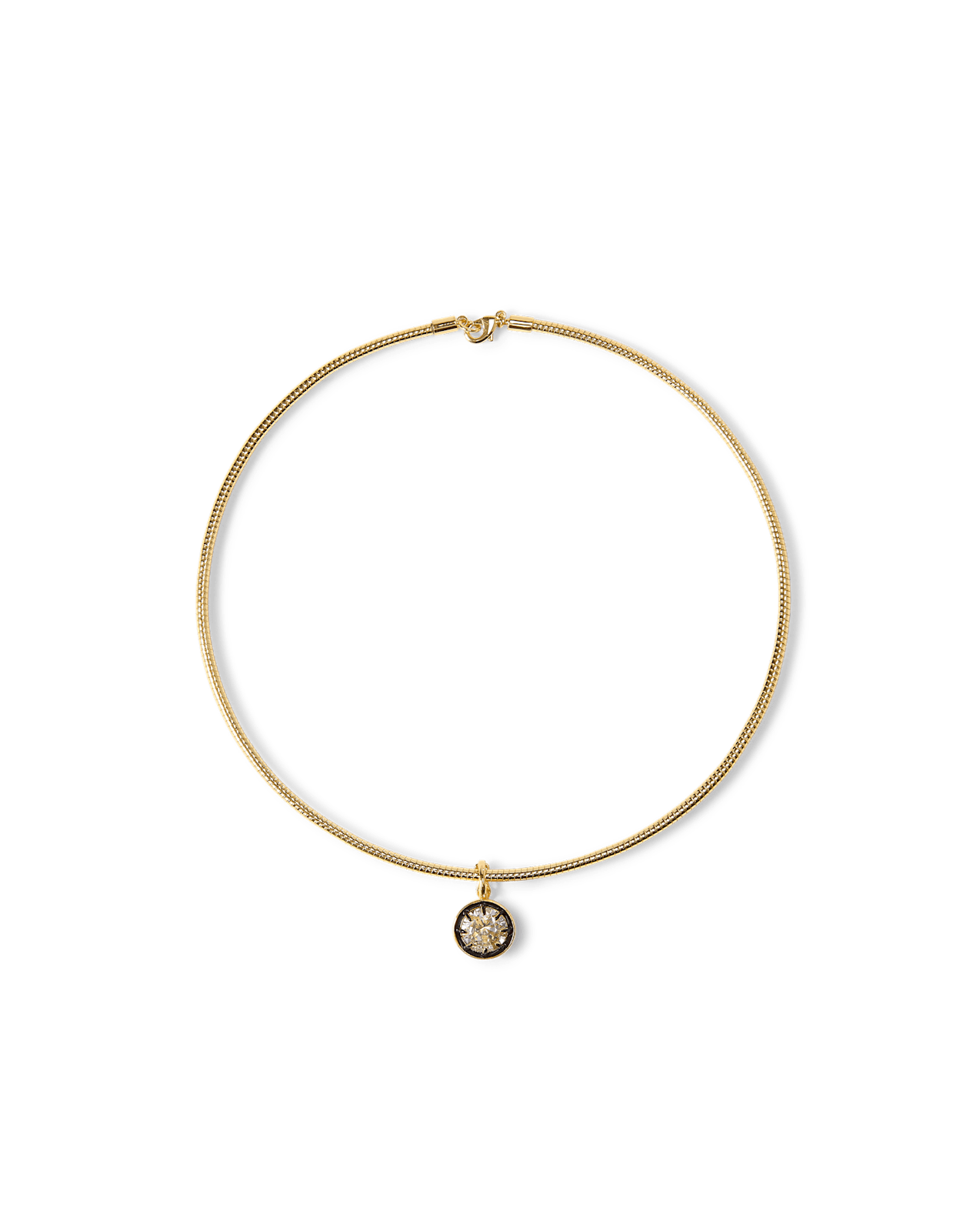 Veronica Beard Gold Snake Chain Pendant Necklace Gold