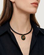 Veronica Beard Tiger’s Eye Pendant Necklace - Green