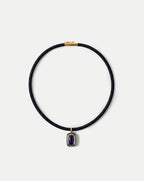 Veronica Beard Rectangle Doublet Pendant Necklace - Blue