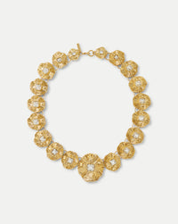 Veronica Beard Gold Floral Statement Necklace - Gold