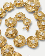 Veronica Beard Gold Floral Statement Necklace