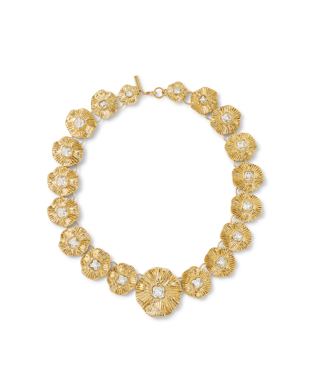Veronica Beard Gold Floral Statement Necklace Gold