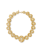 Veronica Beard Gold Floral Statement Necklace Gold