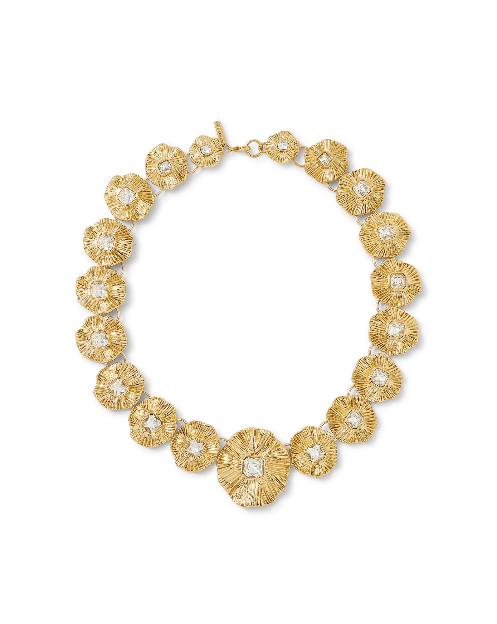 Veronica Beard Gold Floral Statement Necklace Gold