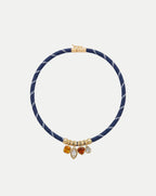 Veronica Beard Paracord Charm Necklace - Navy 