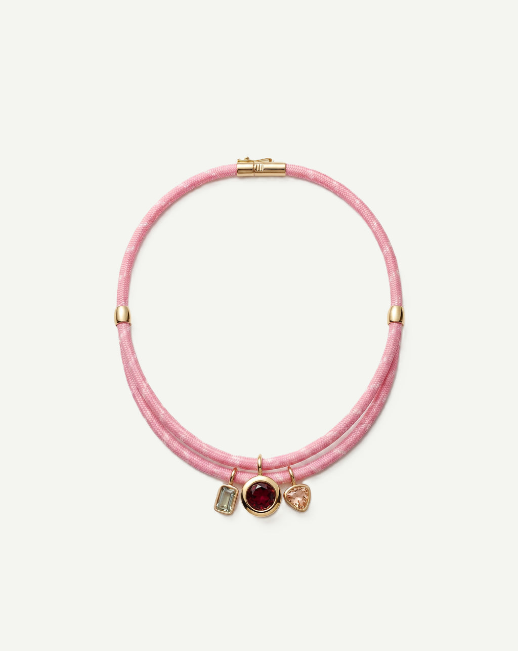 Veronica Beard Paracord Charm Necklace - Pink
