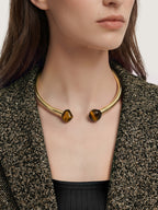 Tiger’s Eye Open Collar Necklace