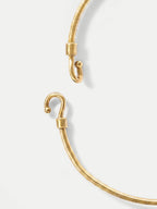 Veronica Beard Gold-tone metal choker with hook closure.