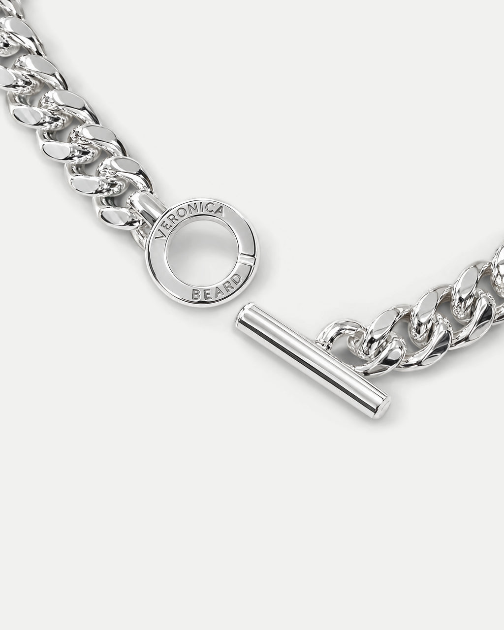 Veronica Beard Silver chain necklace with a T-bar clasp.