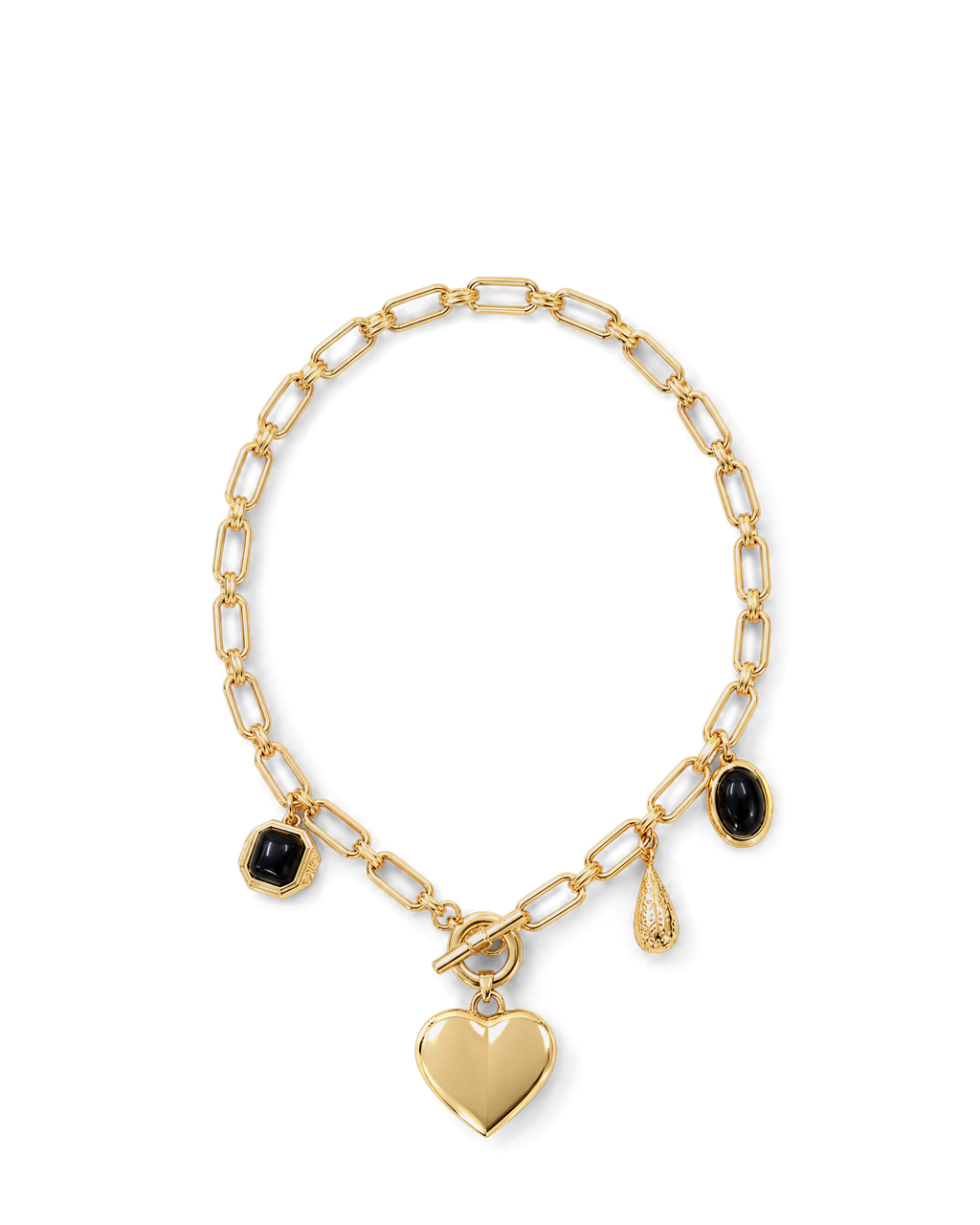 Veronica Beard Gold chain necklace with charms.