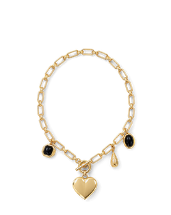Veronica Beard Gold chain necklace with charms.