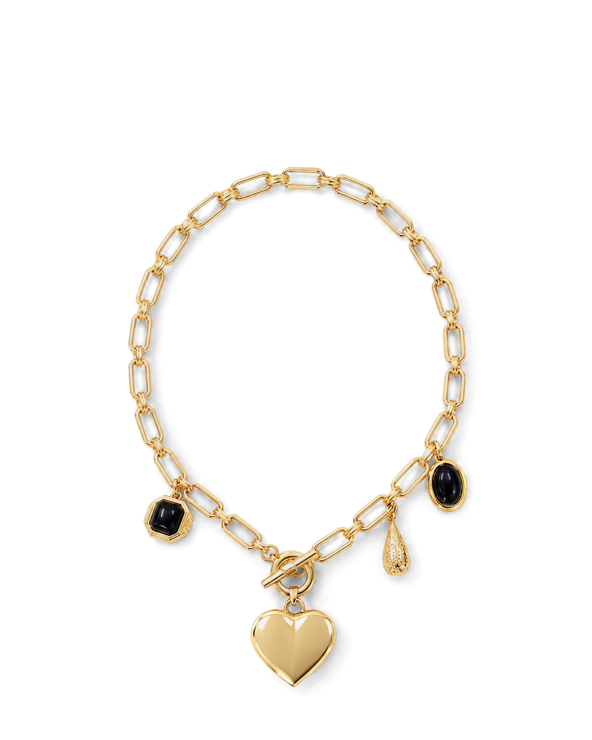 Veronica Beard Gold chain necklace with charms.