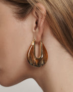 Veronica Beard Resin Drop Hoop Earring