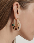 Veronica Beard Resin Embellished Drop Hoop