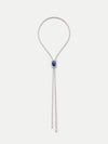 Veronica Beard Silver bolo tie with blue stone.