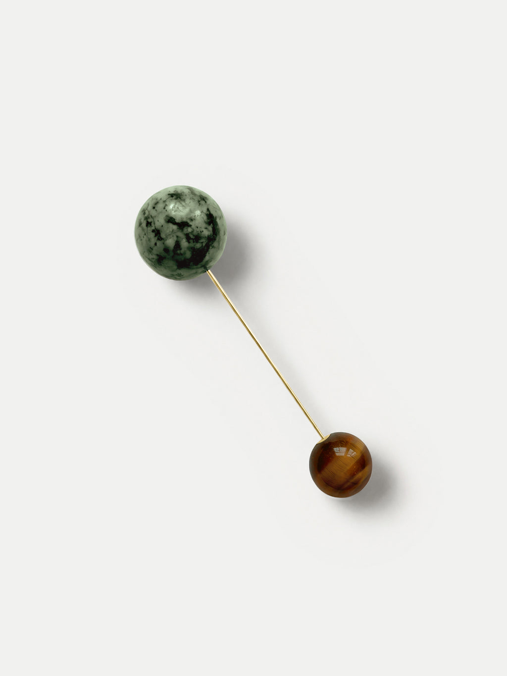 Veronica Beard Gold and stone lapel pin accessory.