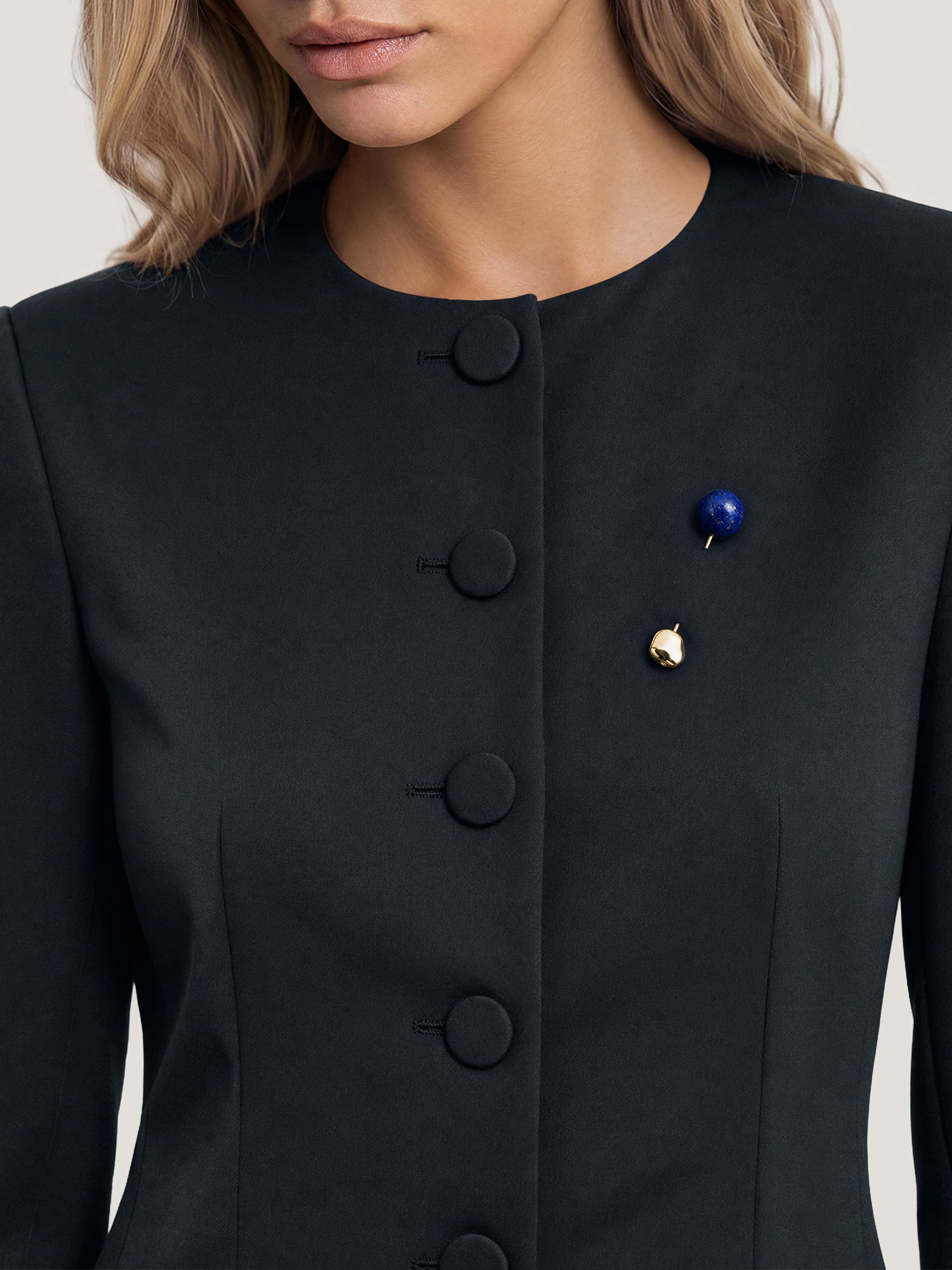 Lapis Pin Brooch