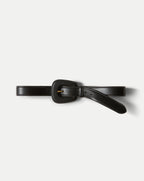 Veronica Beard Elsy Leather-Buckle Belt - Black