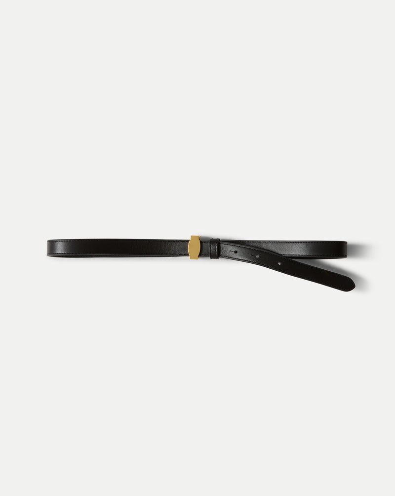Veronica Beard Dash Leather Belt - Black