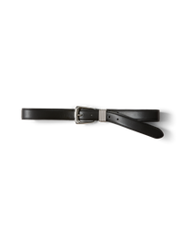 Veronica Beard Arch Leather Belt - Black/Silver
