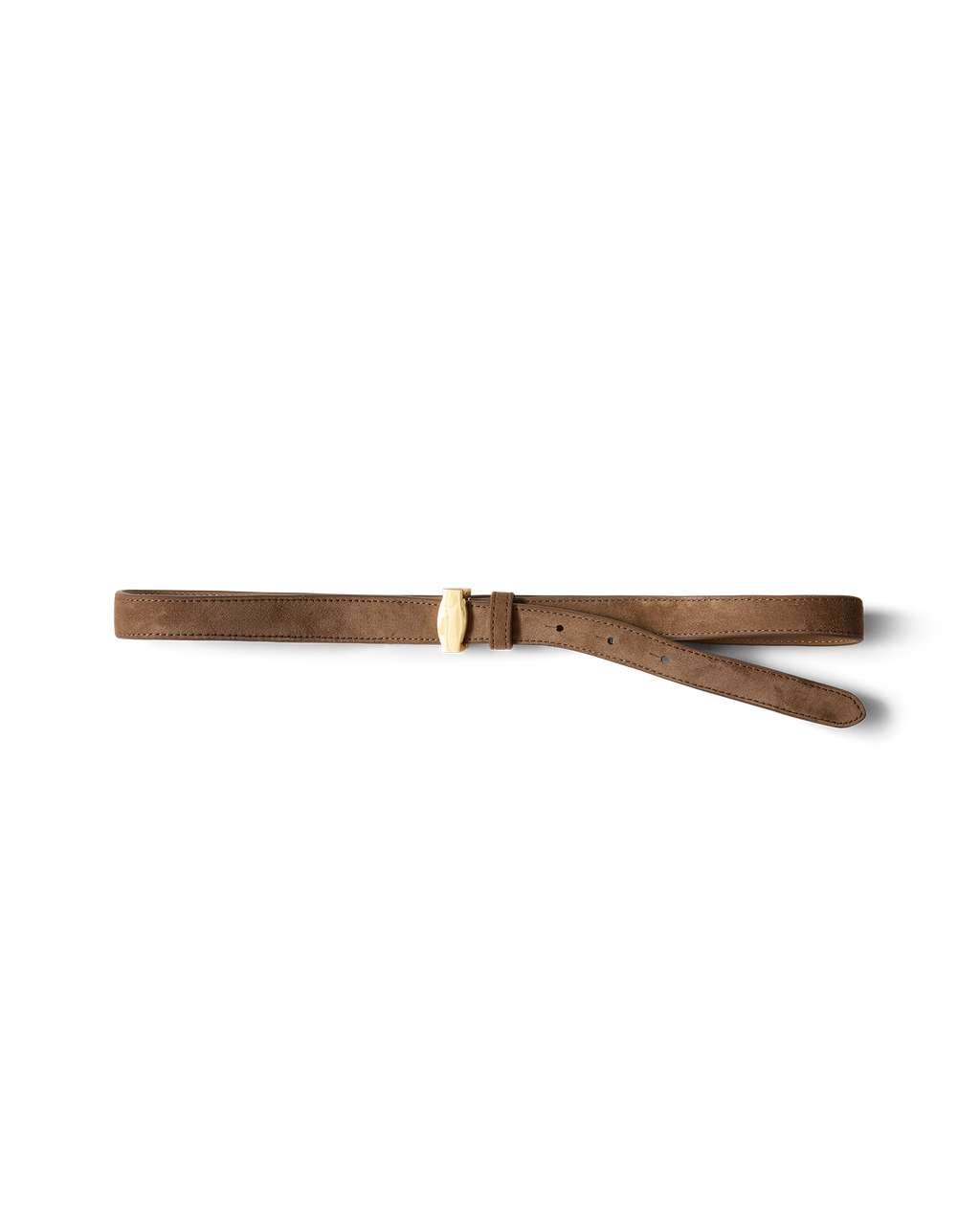 Veronica Beard Dash Suede Belt - Bark