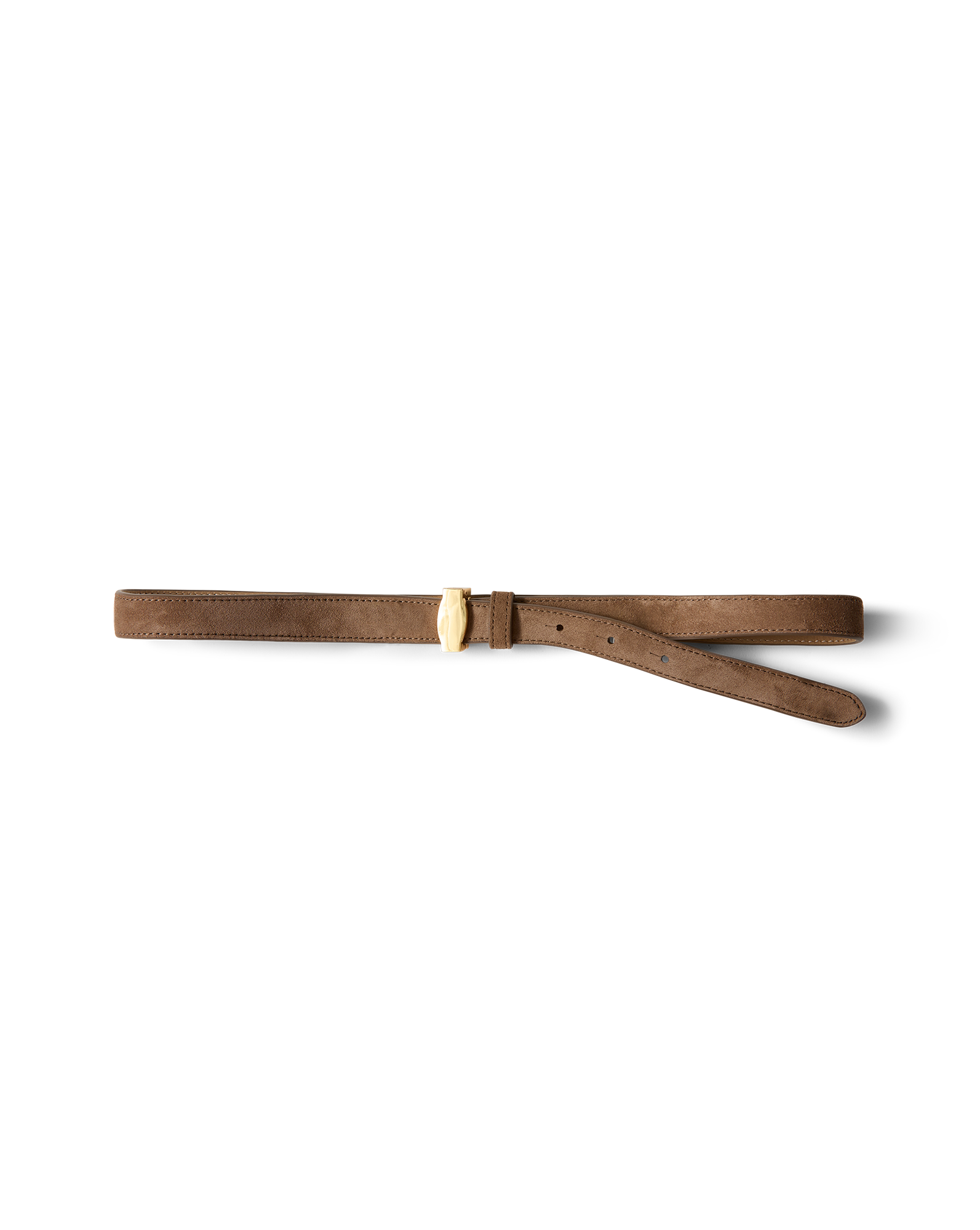 Veronica Beard Dash Suede Belt - Bark