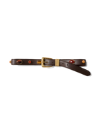 Veronica Beard Arch Embellished Leather Belt - Espresso