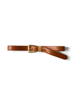 Veronica Beard Arch Leather Belt - Hazelwood