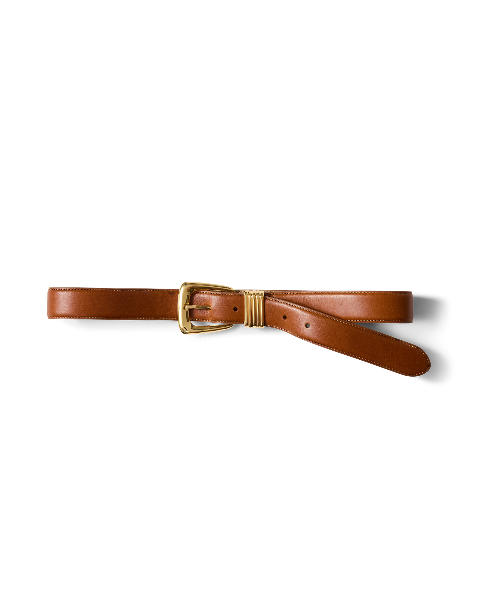 Veronica Beard Arch Leather Belt - Hazelwood