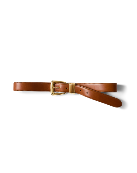 Veronica Beard Arch Leather Belt - Hazelwood