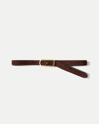 Veronica Beard Loop Suede Belt - Espresso