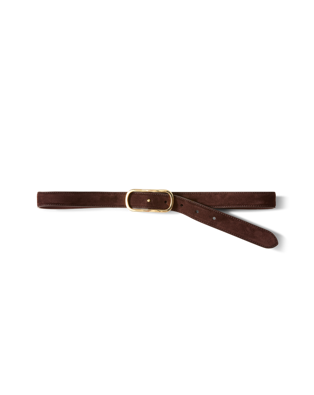 Veronica Beard Loop Suede Belt - Espresso