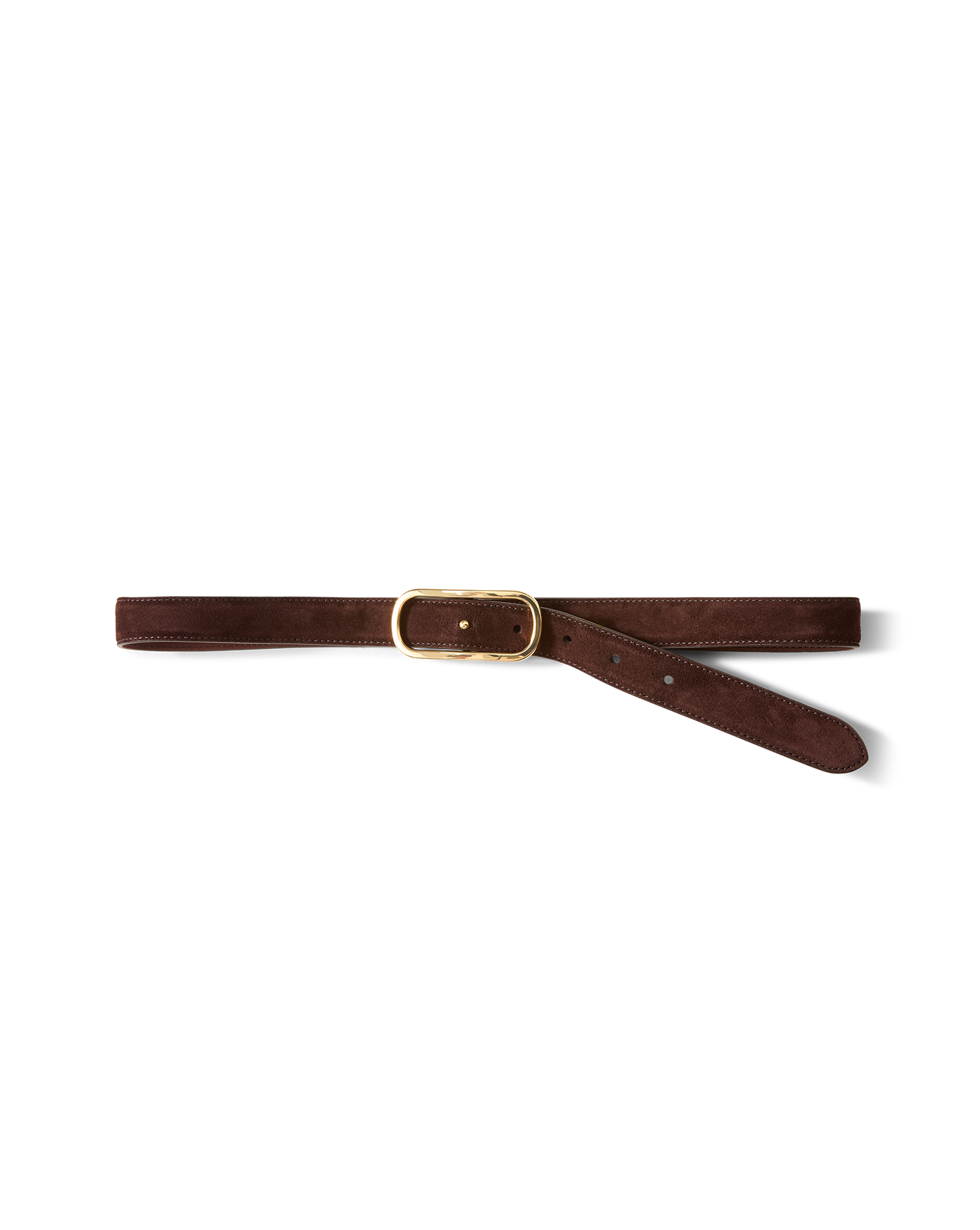 Veronica Beard Loop Suede Belt - Espresso