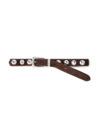 Veronica Beard Arch Suede Studded Belt Espresso