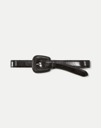 Veronica Beard Elsy Leather-Buckle Belt - Black